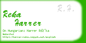 reka harrer business card